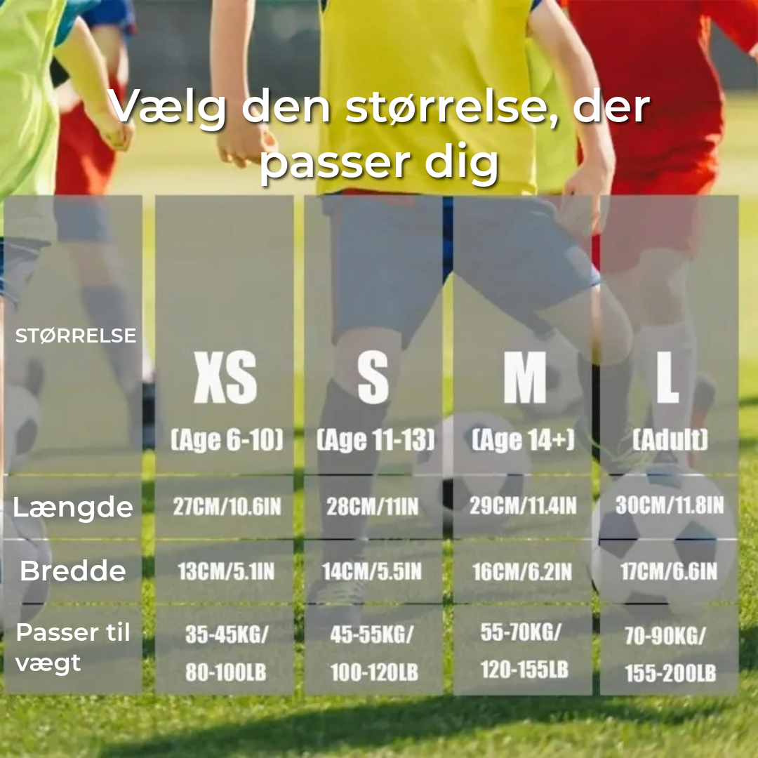 ProShield - Fodboldbeskyttelse – Kompressionsstrømpe med bikabebeskytter for et sikrere og mere smidigt spil
