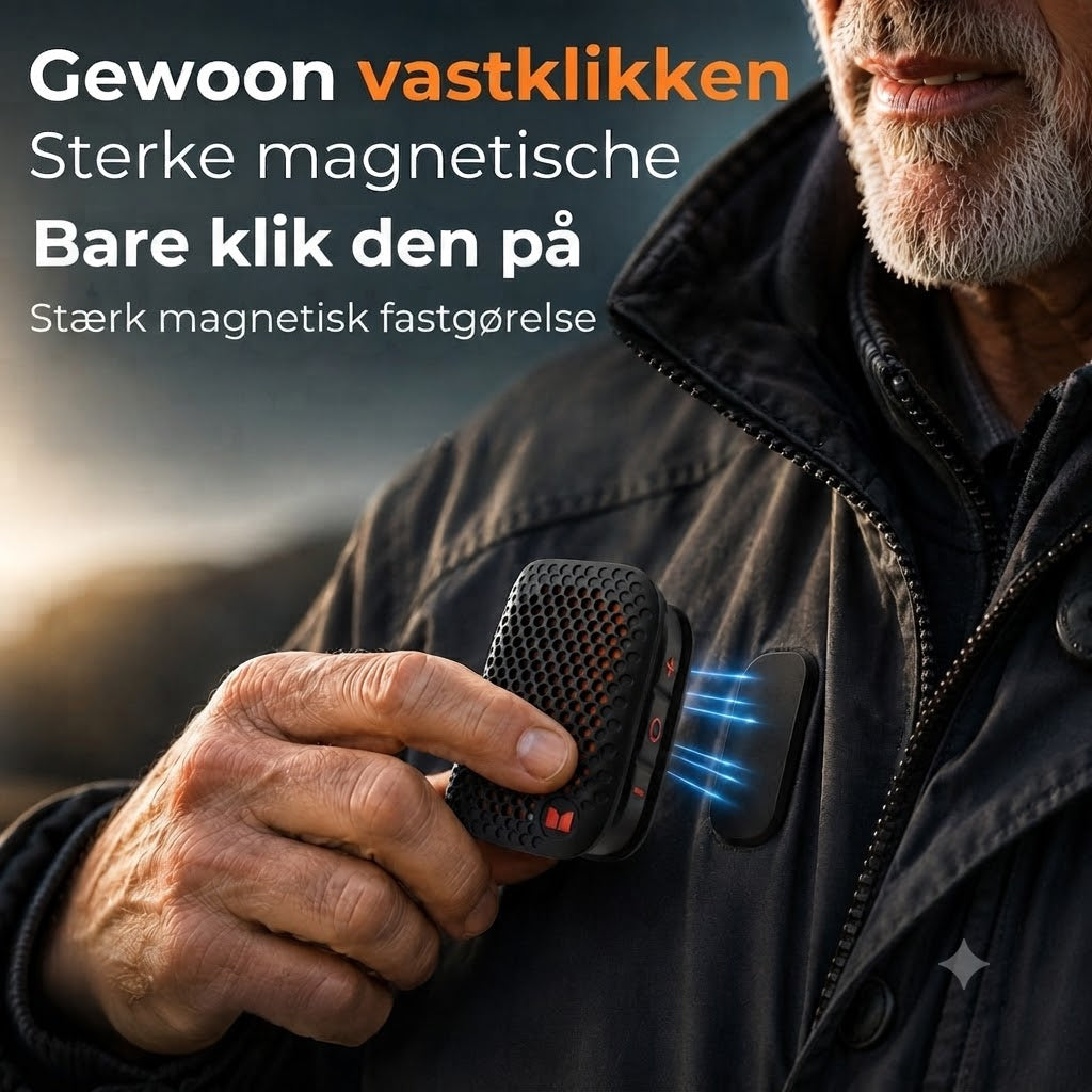 Bærbar bluetooth-højtaler med magnetisk clips