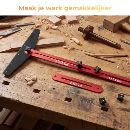 Sammenklappelig trappemåler i aluminium
