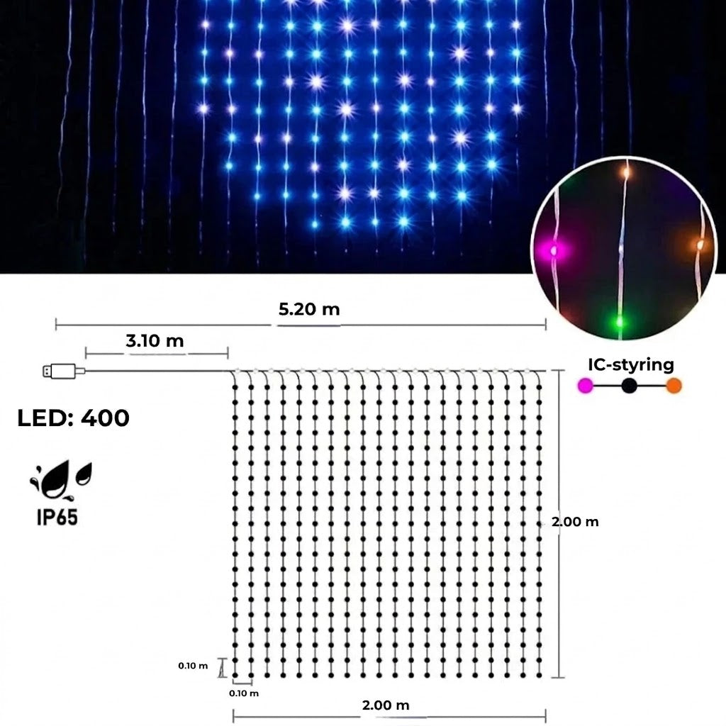Smart LED-lysgardin – Eget lysdesign via app