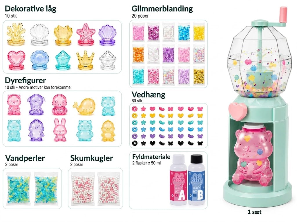 SquishyKvarnen DIY: Komplet sæt til at skabe dine egne squishies