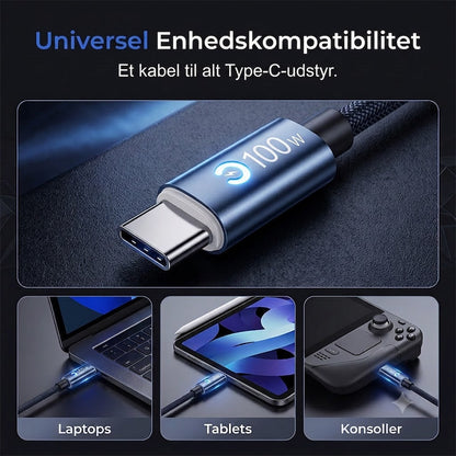 Hurtigopladningskabel Type-C til Type-C