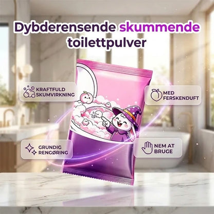 Skummende toiletrensepulver