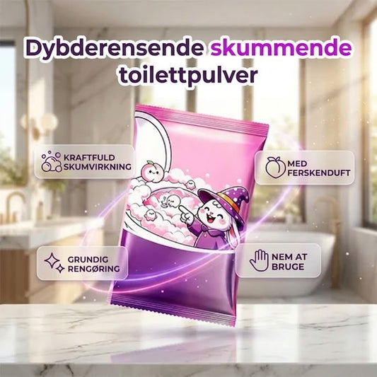 Skummende toiletrensepulver