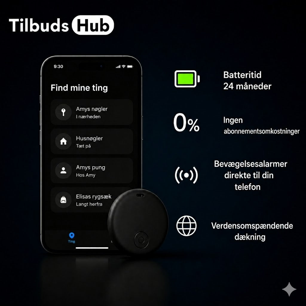 GP90 - Præcis GPS-Tracker uden Abonnement (Android/Apple)