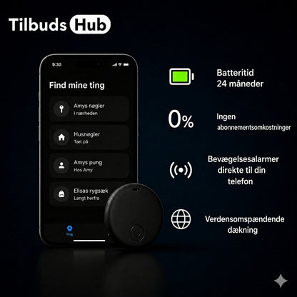 GP90 - Præcis GPS-Tracker uden Abonnement (Android/Apple)