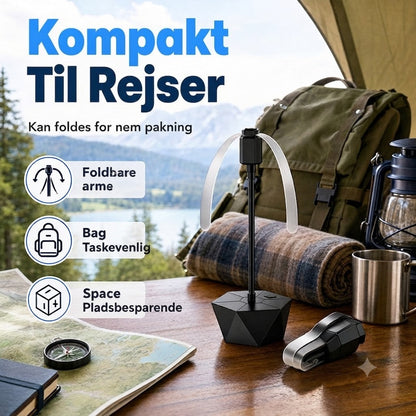 Genopladelig USB Flueskræmmer-Ventilator – Teleskopisk / Udtrækkelig Insektafviser til Udendørs Brug