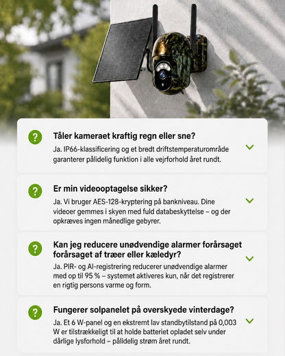 SolarWatch 360 Camo - Soldrevet trådløst overvågningskamera