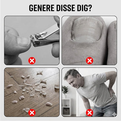 ✂️ Stænksikker negleklipper i rustfrit stål – bred åbning og sikker opbevaring!