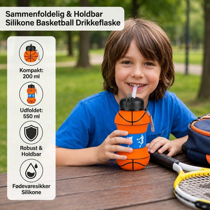 FlexBall™ | Sammenklappelig silikone-vandflaske til sport (sportsbold-design)