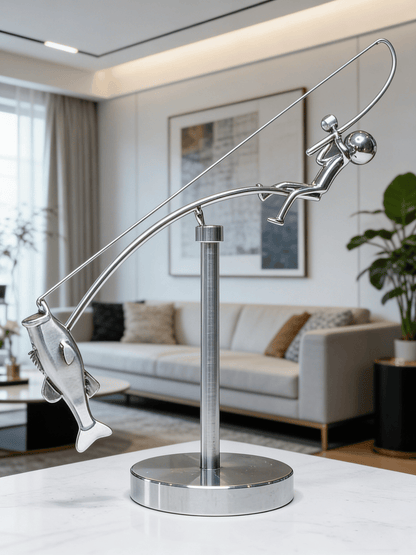 🎣 Designet skulptur af en fisker – Limited Edition