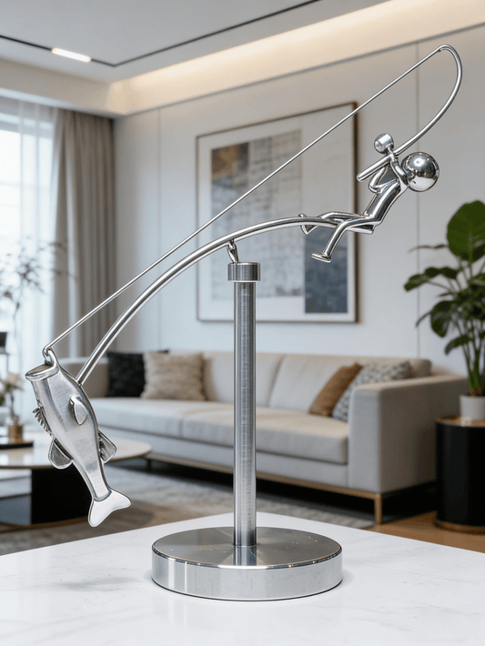 🎣 Designet skulptur af en fisker – Limited Edition