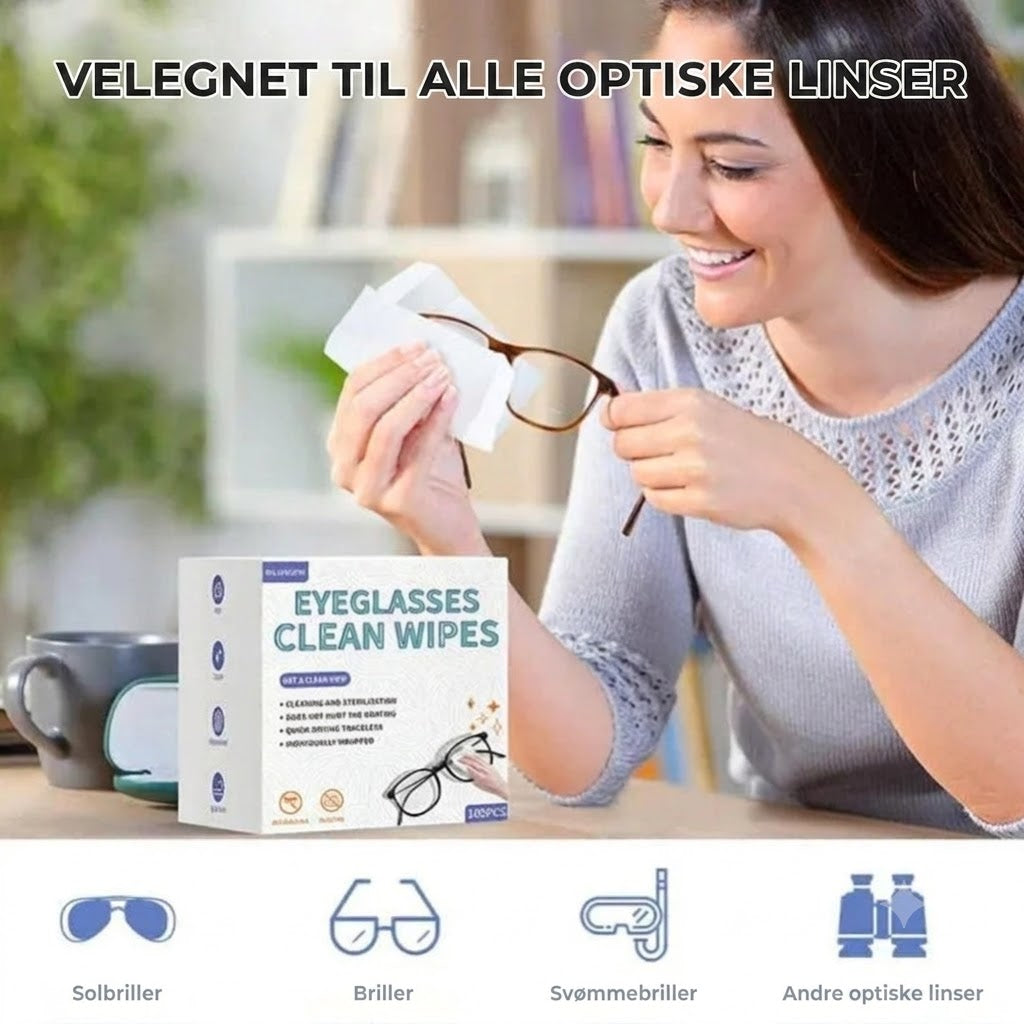 Brillerenseservietter mod dug og snavs (100 stk.)