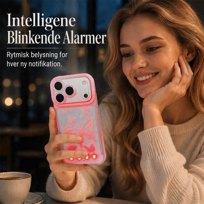 ⏰ Lysende LED-Mobilcover med Sommerfugl | Selvlysende