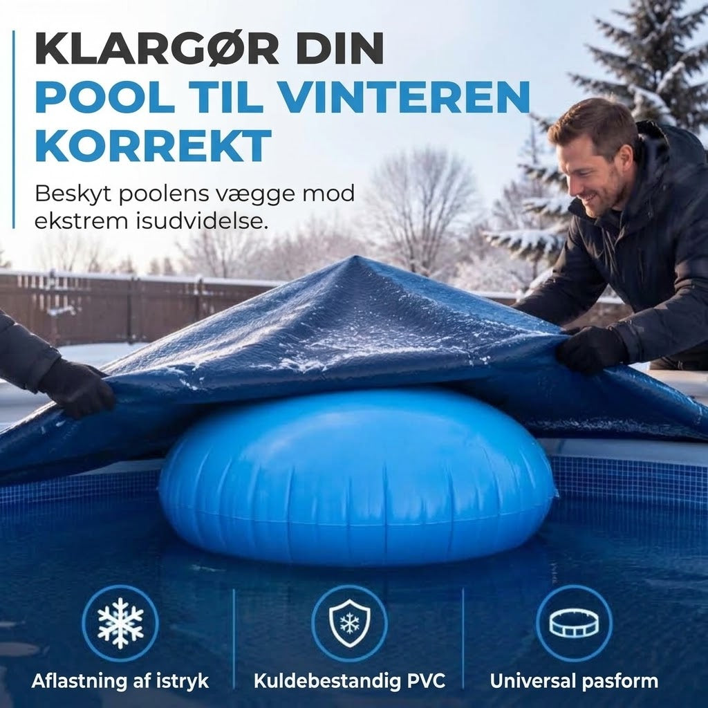 ❄️ Vinterpude til Pool | Reducerer Is-tryk & Forhindrer Vandansamling ✨