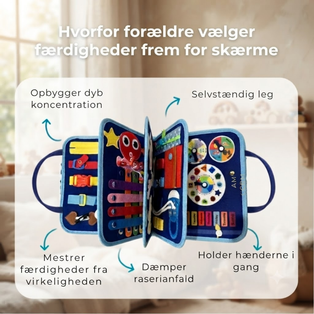 BusyBræt™ Leg, lær og opdag – skærmfrit og udviklende.