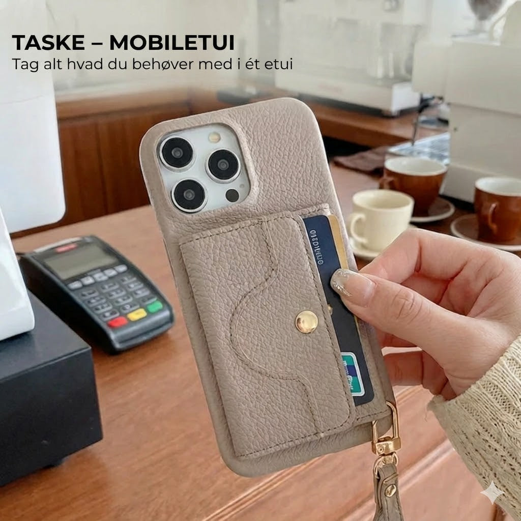 🔥📱 iPhone-cover til kvinder - med indbygget pung
