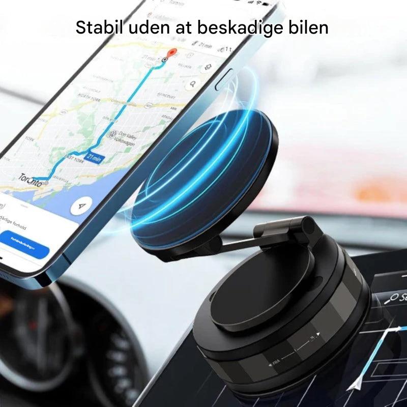 Magnetisk sugekop – Foldbar 360° mobilholder med vakuumlås