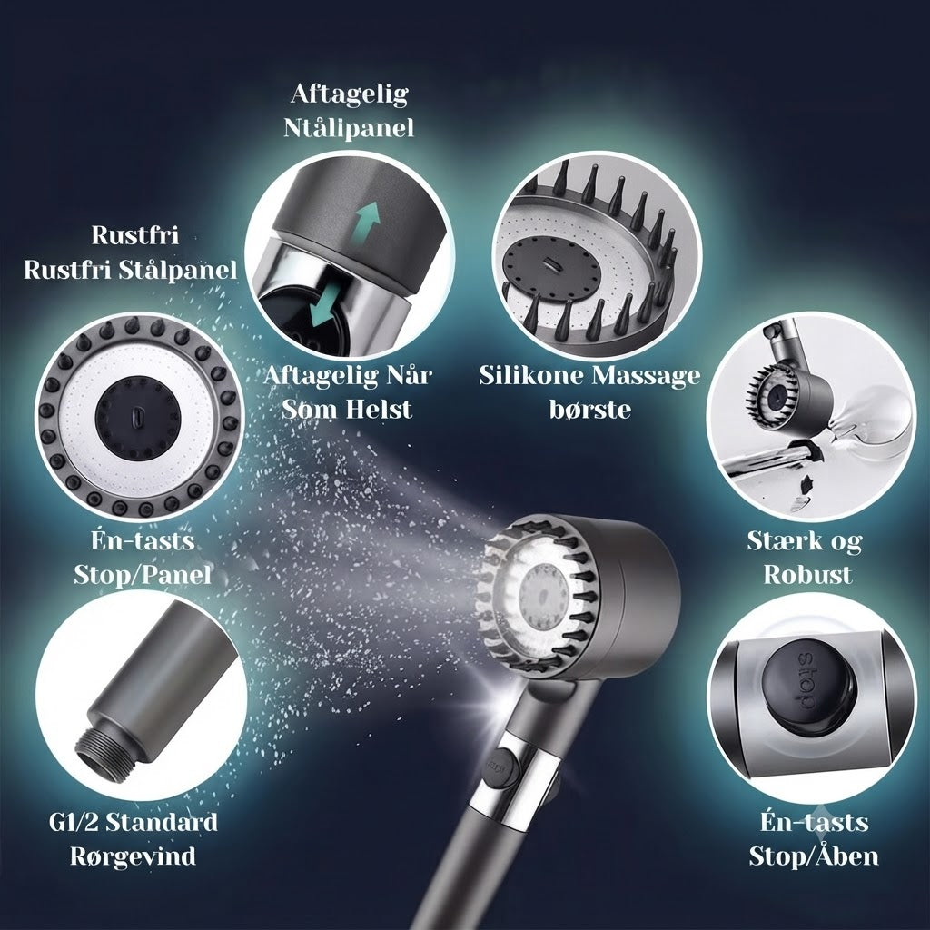PowerShower | Brusehoved med 5 filtre