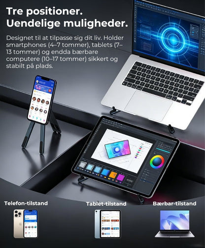 3-i-1 sammenklappelig magnetisk elektronicholder