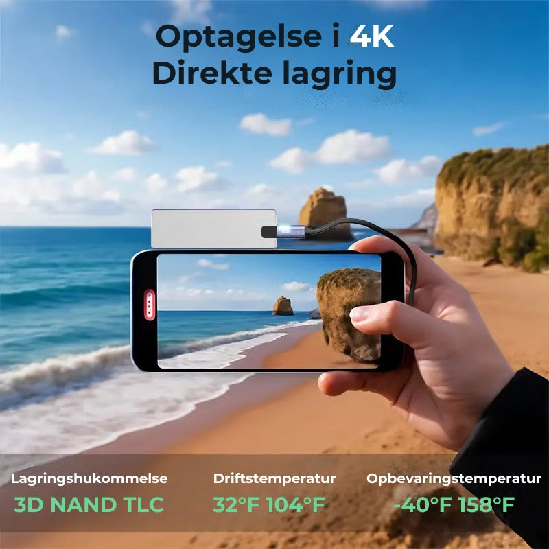 Ekstern USB 3.0-enhed til hurtig dataoverførsel