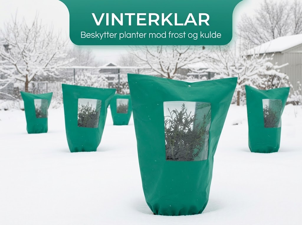 🌷 Vinterbeskyttelse til Planter | Frostsikker Plantepose med Lynlås & Snøre