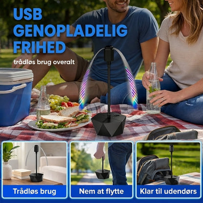 Genopladelig USB Flueskræmmer-Ventilator – Teleskopisk / Udtrækkelig Insektafviser til Udendørs Brug