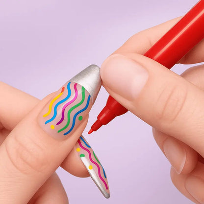 Nail Art Marker™ | Tuschpen til tynde & brede linjer | Til skarpe detaljer og fyldige farveflader