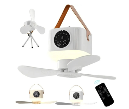 CAMPBREEZE | Genopladelig lampe med ventilator