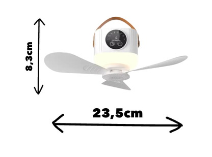 CAMPBREEZE | Genopladelig lampe med ventilator