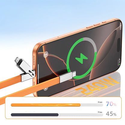240W hurtigopladerkabel med SMART-holder (360°)