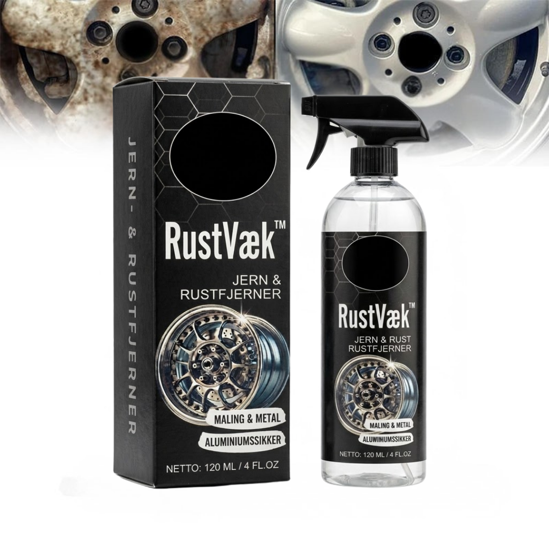 RustVæk™ | Rustfjerner-spray til biler og metaloverflader