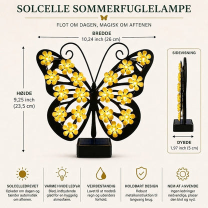 FlutterBloom™ | Dekorativ solcelle-sommerfuglelamp med blomsterformet LED