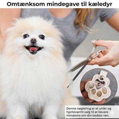 Lædernøglering til minde om dit kæledyr - 🐾 Bevar deres minde altid tæt på