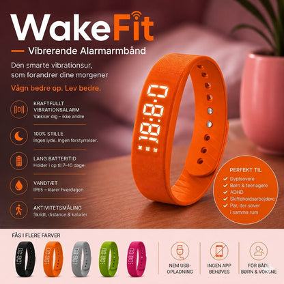WakeFit – Vibrerende alarmarmbånd | Det smarte vibrationsur, der forandrer dine morgener