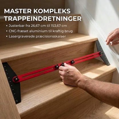 Sammenklappelig trappemåler i aluminium