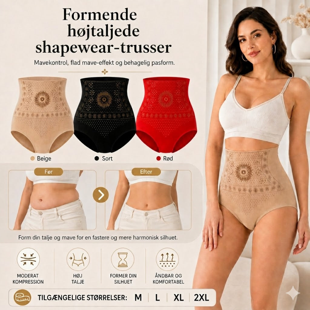 Formende shorts med høj talje