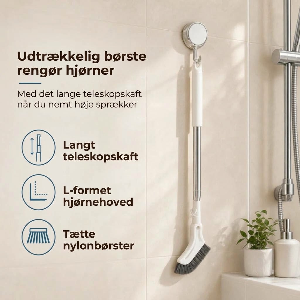 Udtrækkelig fugebørste