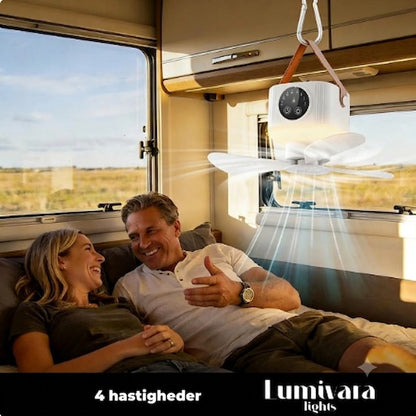 CAMPBREEZE™ | Genopladelig lampe med ventilator
