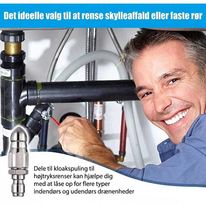 🔩   Kloakrensedyse i rustfrit stål – Fjerner blokeringer og forebygger dybdegående tilstopninger 💦🚿