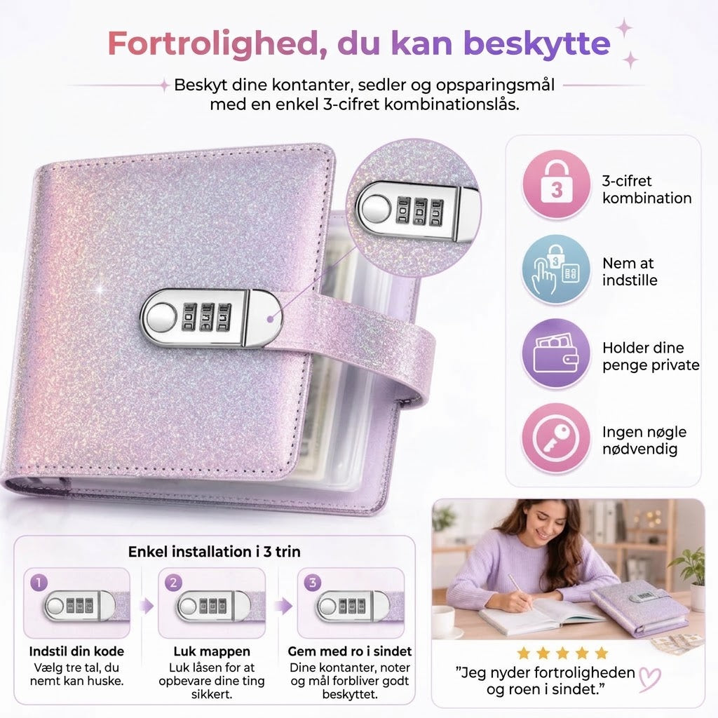 Budgetbinder med Kodelås | Sparemappe