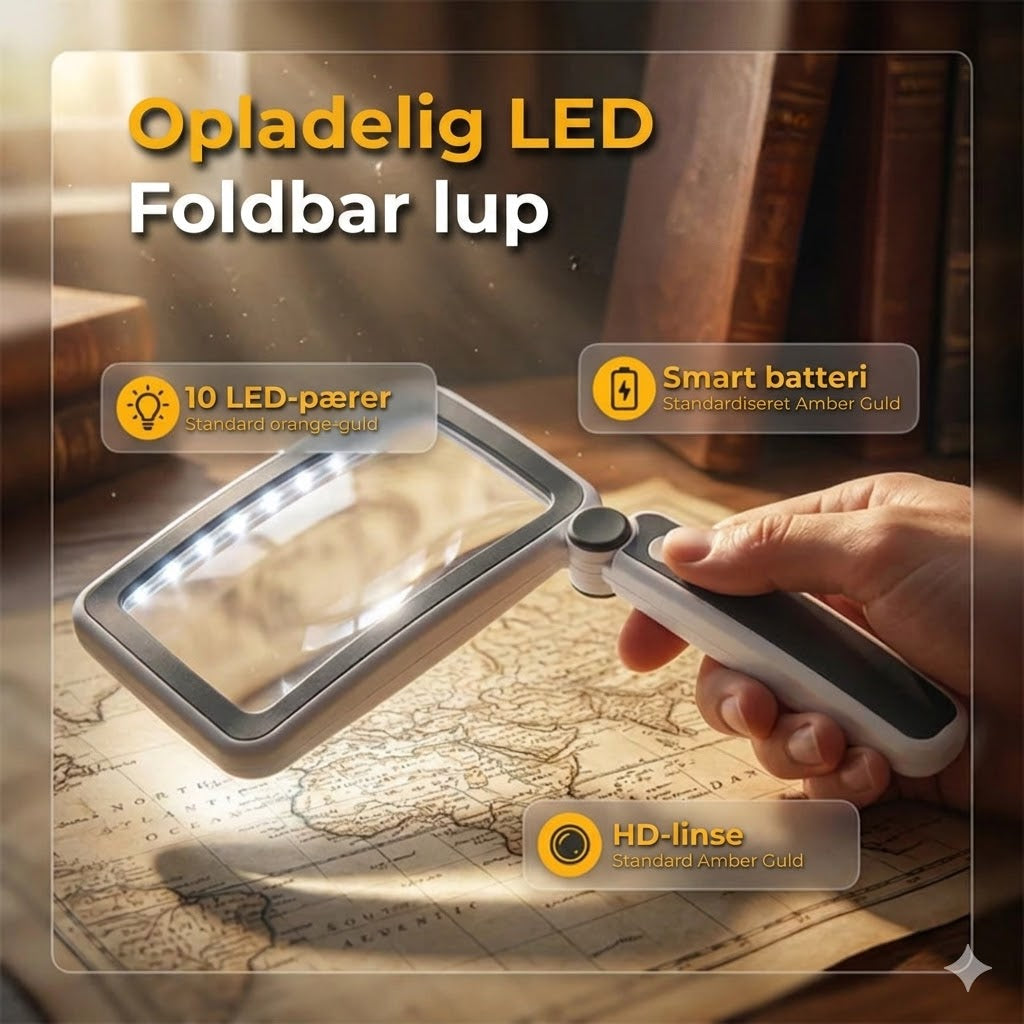 Håndlup med indbygget lys