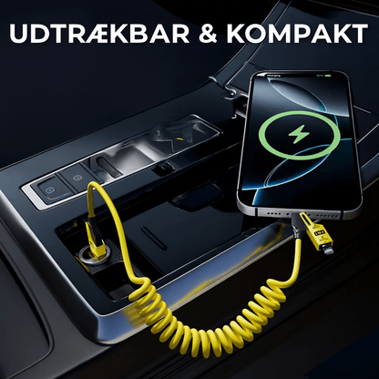 4-i-1 Udtrækkeligt Opladerkabel™ | Ét kabel til alle dine enheder – kompakt, kraftfuldt og klar på farten!