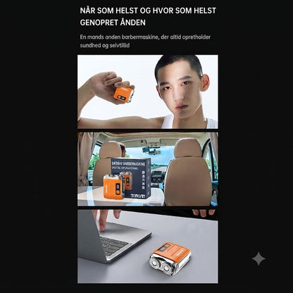 🧔 Mini Bærbar Elektrisk Barbermaskine til Mænd – AI-detektion, Magnetisk Hoved, Hurtig Opladning