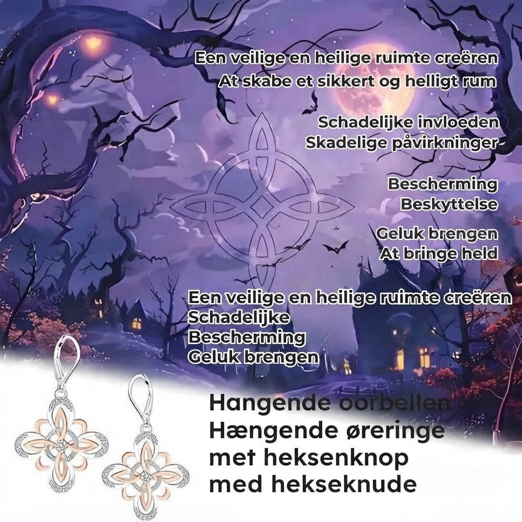 Sølv Hekserknude Øreringe