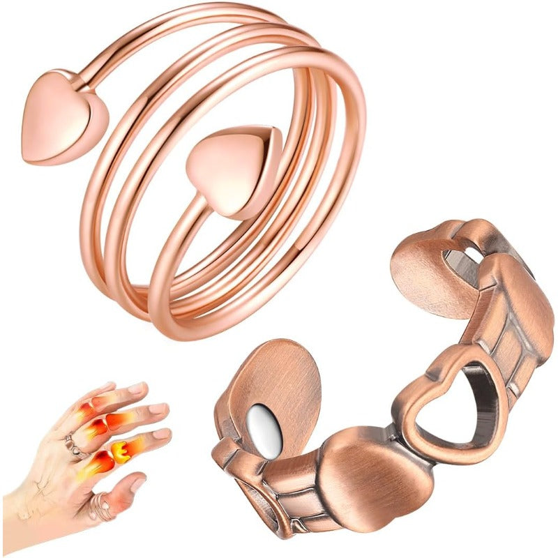 Wellness-ring i kobber – magnetisk og justerbar