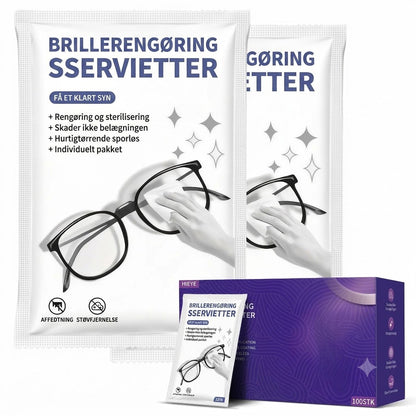 Brillerenseservietter mod dug og snavs (100 stk.)