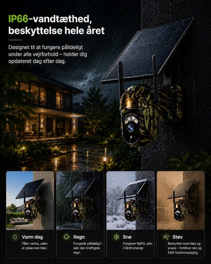 SolarWatch 360 Camo - Soldrevet trådløst overvågningskamera