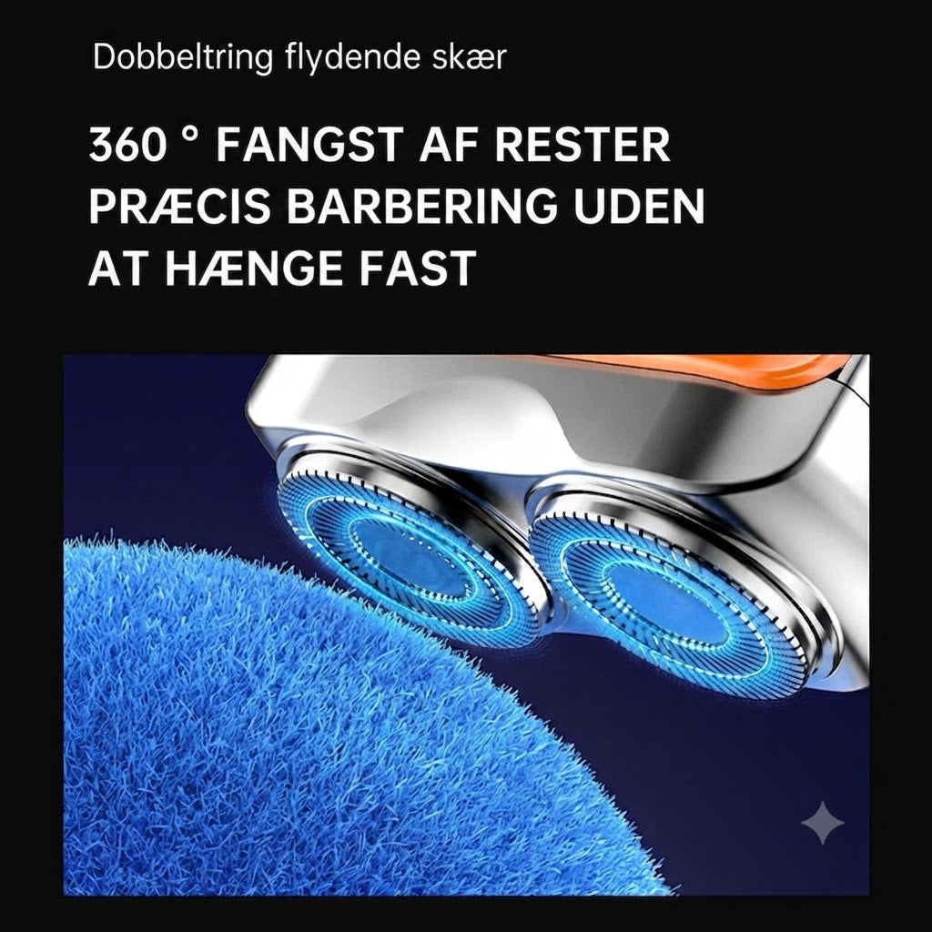 🧔 Mini Bærbar Elektrisk Barbermaskine til Mænd – AI-detektion, Magnetisk Hoved, Hurtig Opladning