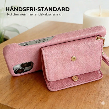 🔥📱 iPhone-cover til kvinder - med indbygget pung